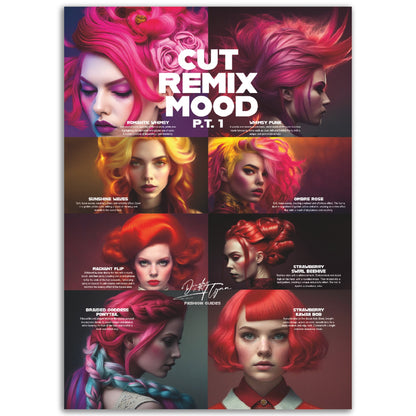 »Cut Remix Mood, pt 1« retro poster