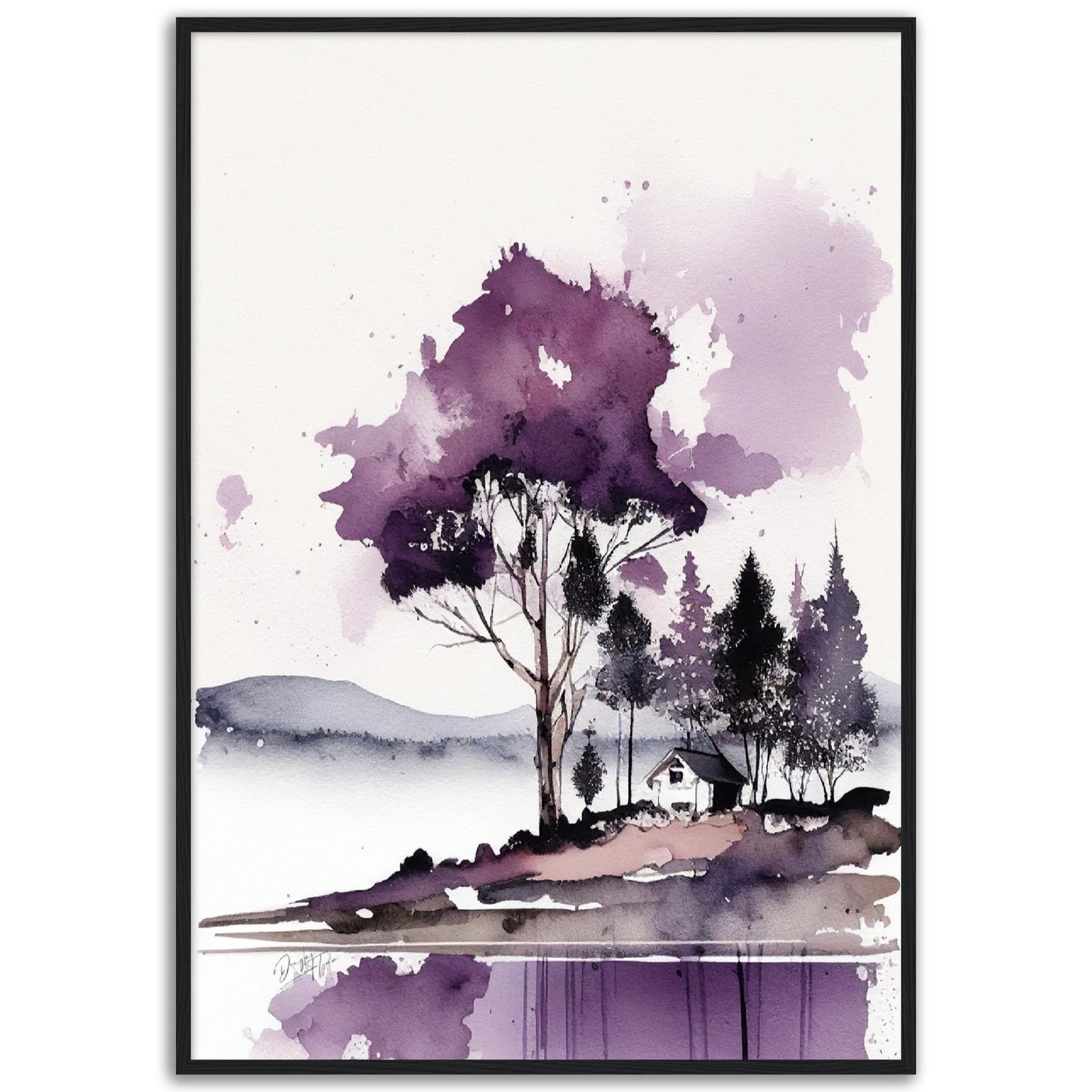 »Purple Serenity« retro poster