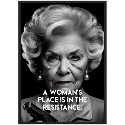 »A Womans Place Is In The Resistance« retro poster