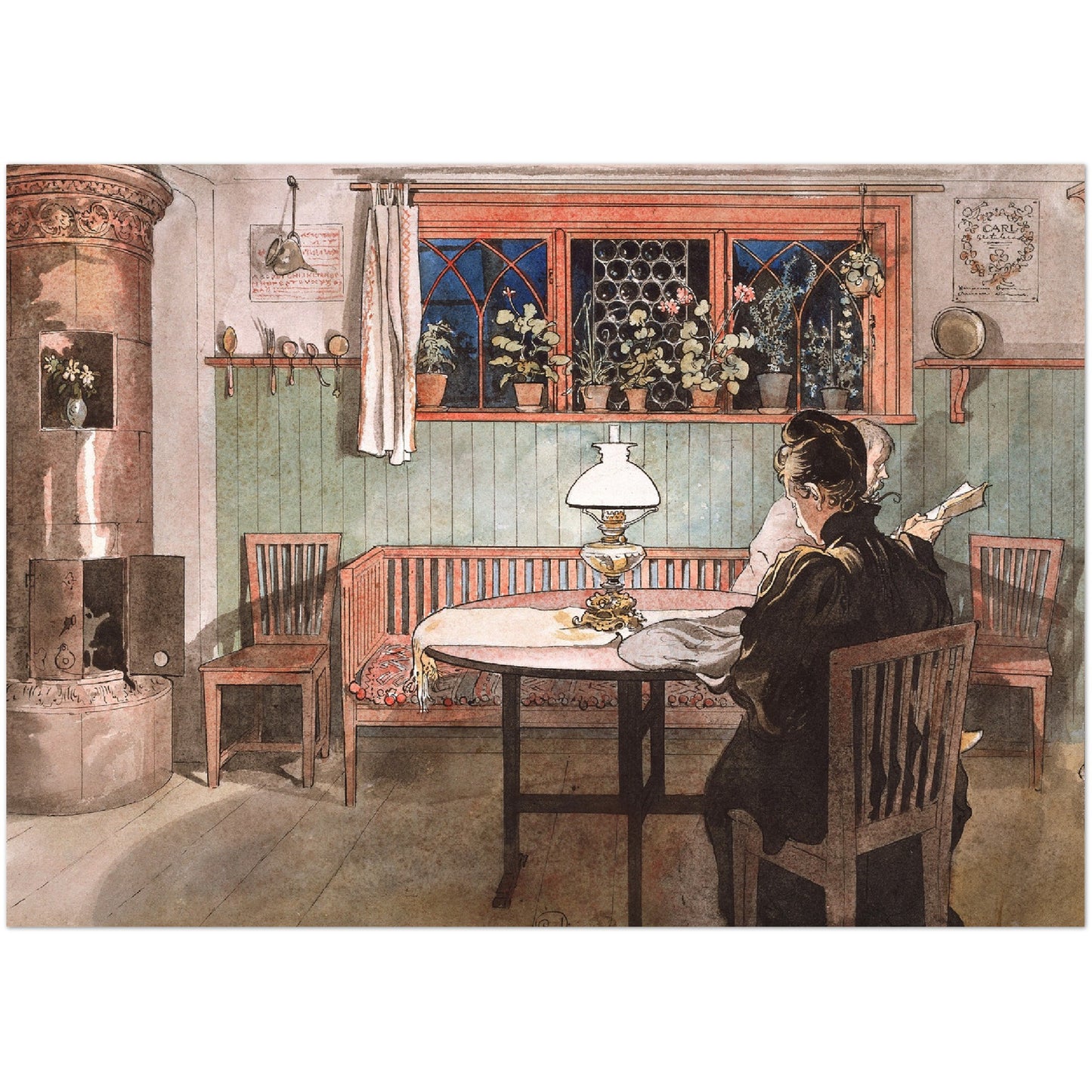 »När barnen lagt sig« av Carl Larsson