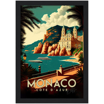 »Monaco, travel poster« retro poster