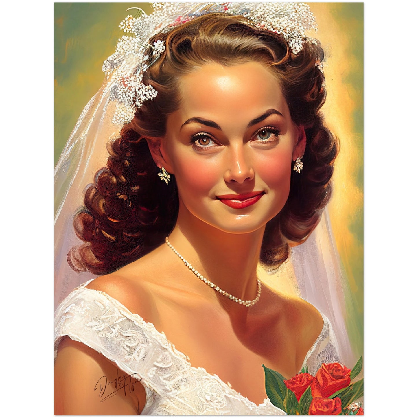 »Wedding Blissful Moments« retro poster