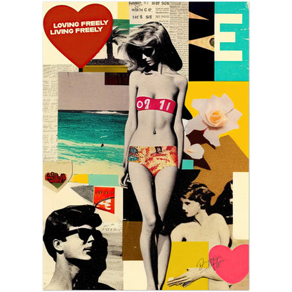 »Loving Freely, Living Freely«retro poster