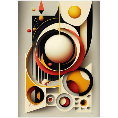 »Vibrant Forms in Motion« retro poster