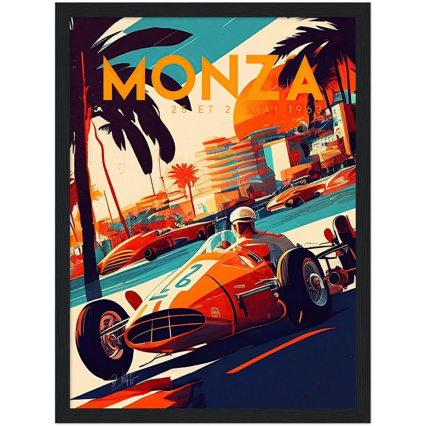 »Untold Stories of Racing« retro poster