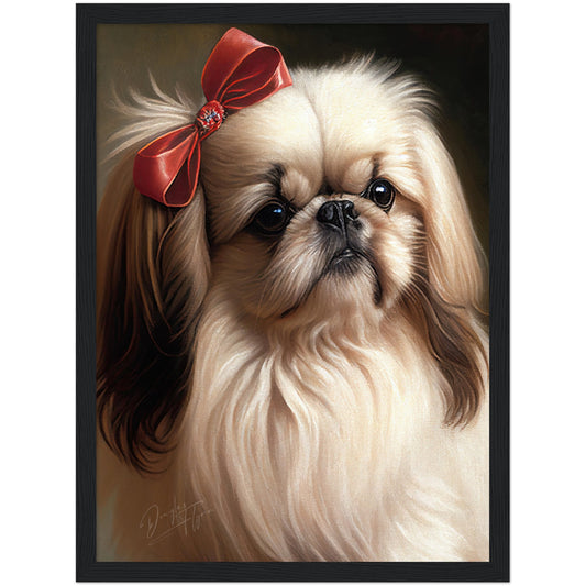 »Pekingese med rosett«