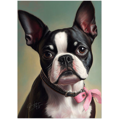 »Boston Terrier med rosett«