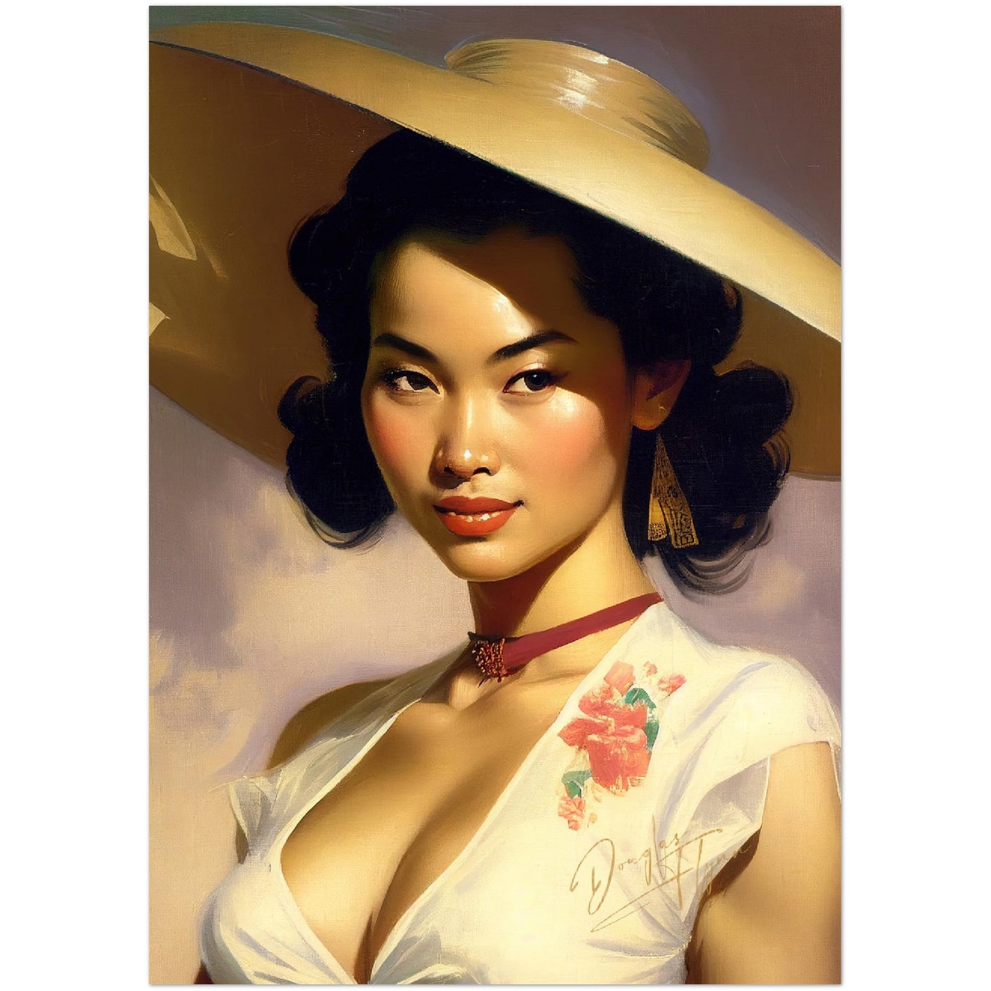 »Gloria's Glamorous Glow« retro poster