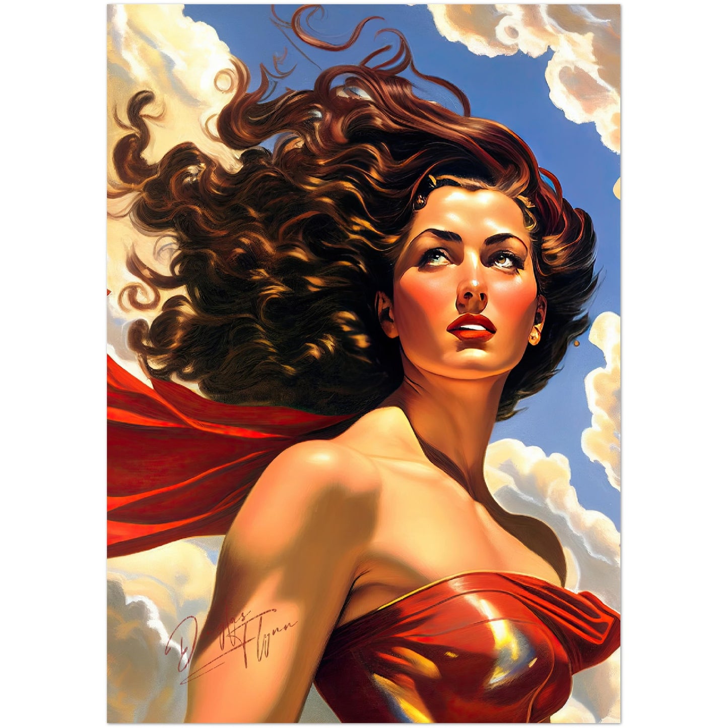 »The Lady In Red« retro poster