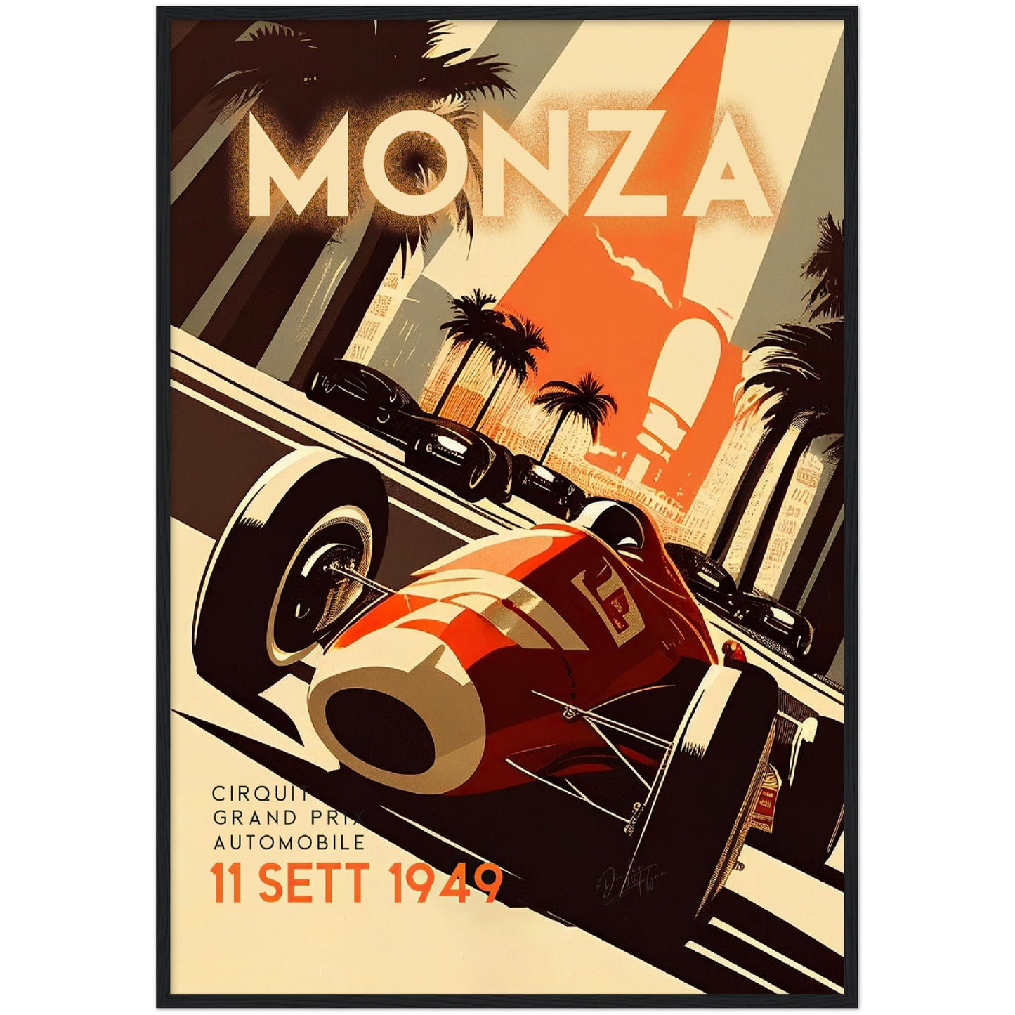 »Classics on the Track« retro poster