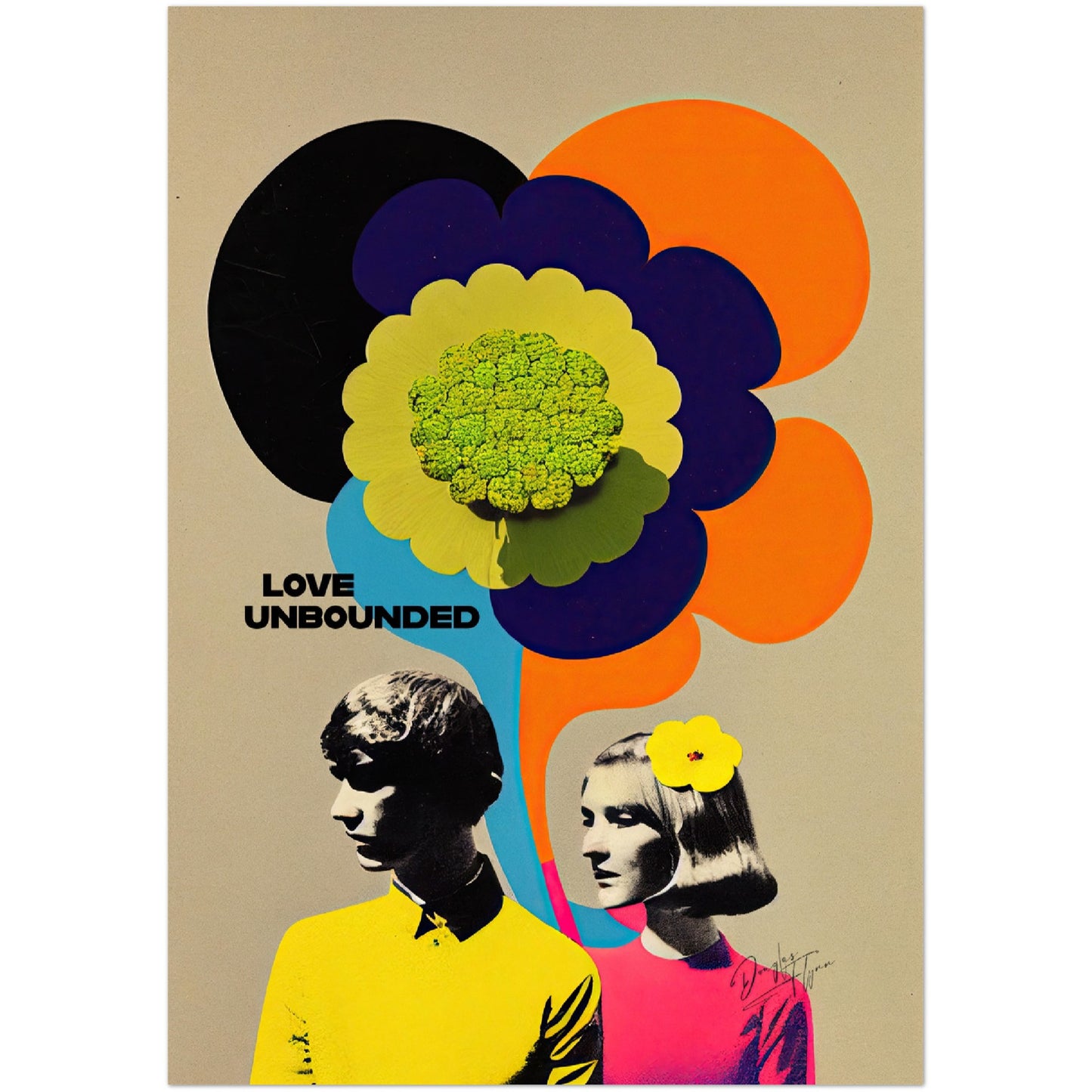»Love Unbounded«retro poster