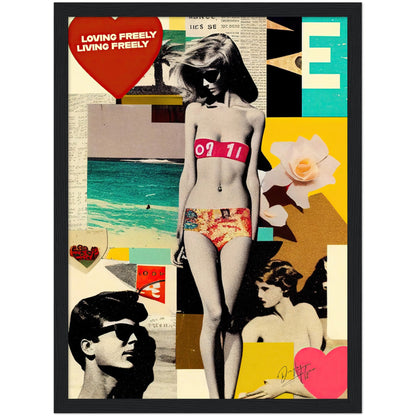 »Loving Freely, Living Freely«retro poster