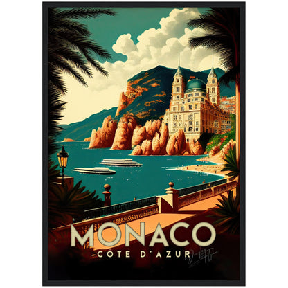 »Monaco, travel poster« retro poster