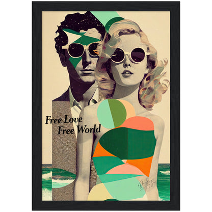 »Free Love, Free World«retro poster