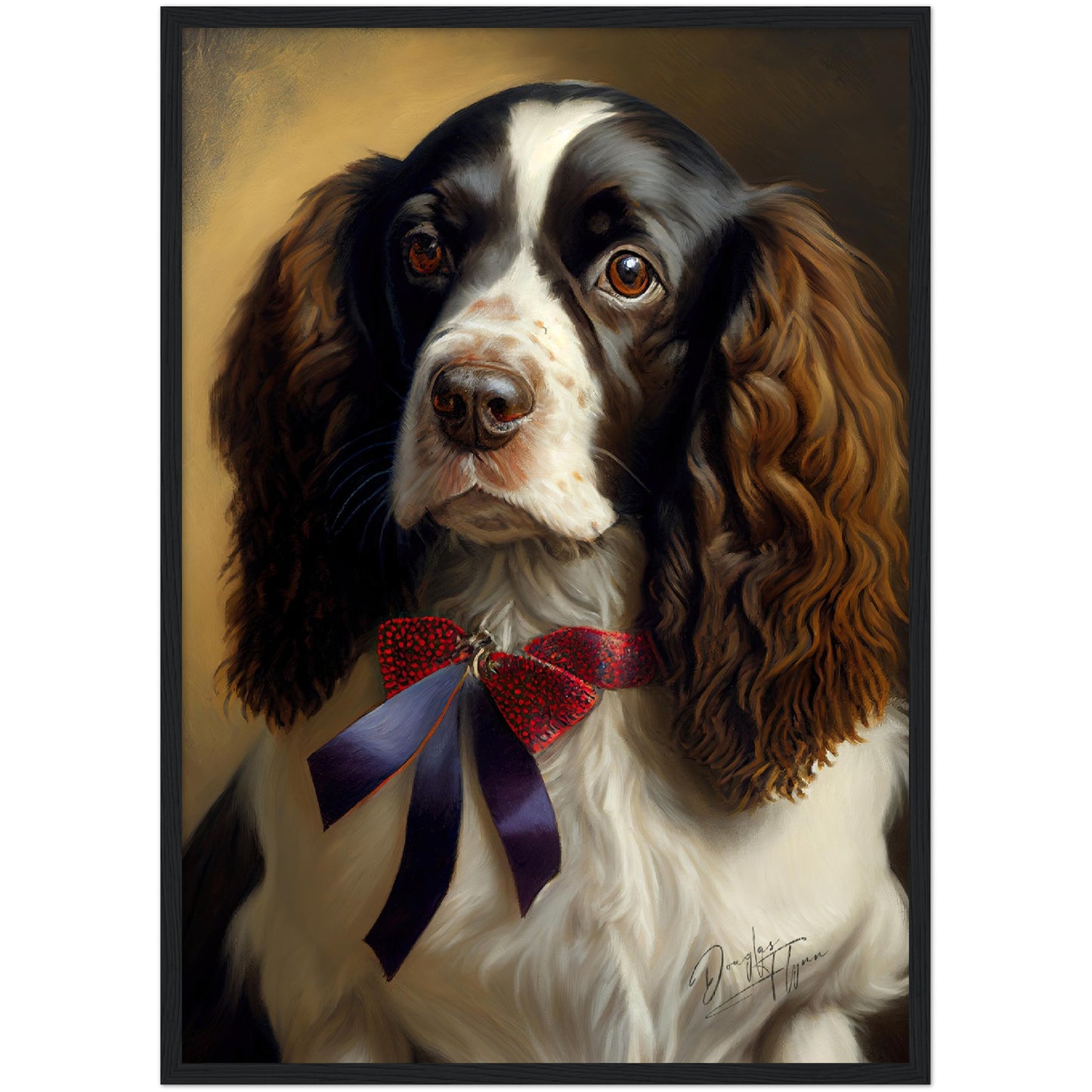 »English Springer Spaniel med rosett«