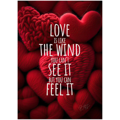 »Love Is Like The Wind« retro poster
