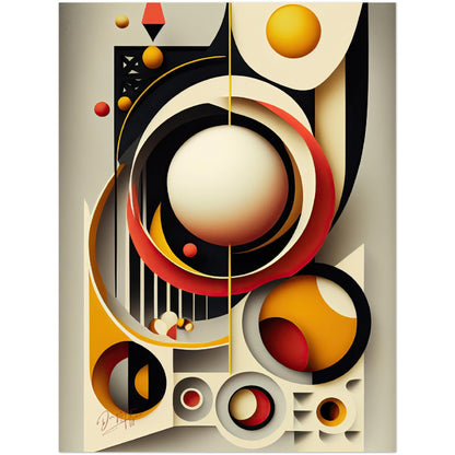»Vibrant Forms in Motion« retro poster
