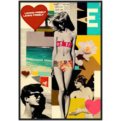»Loving Freely, Living Freely«retro poster