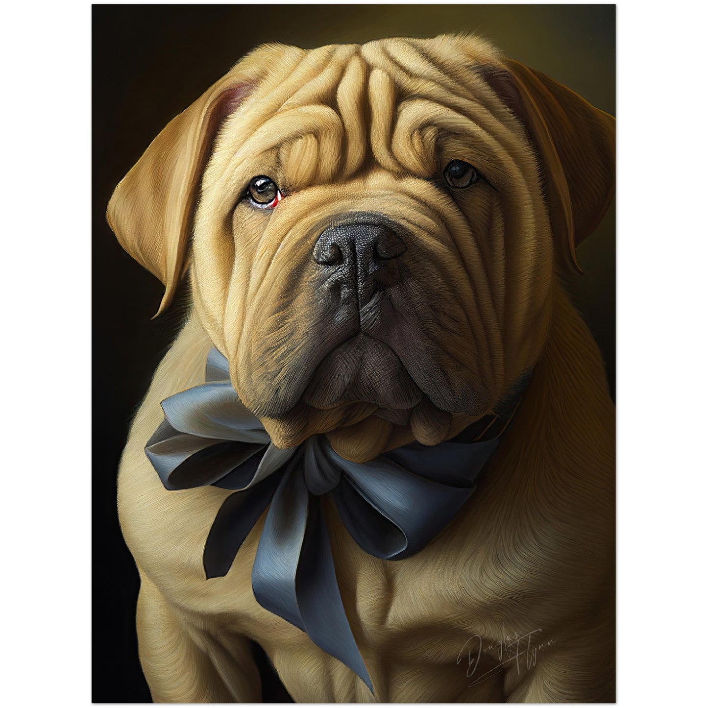»Shar Pei med rosett«