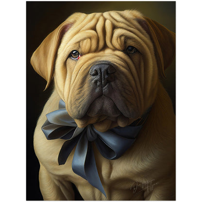 »Shar Pei med rosett«