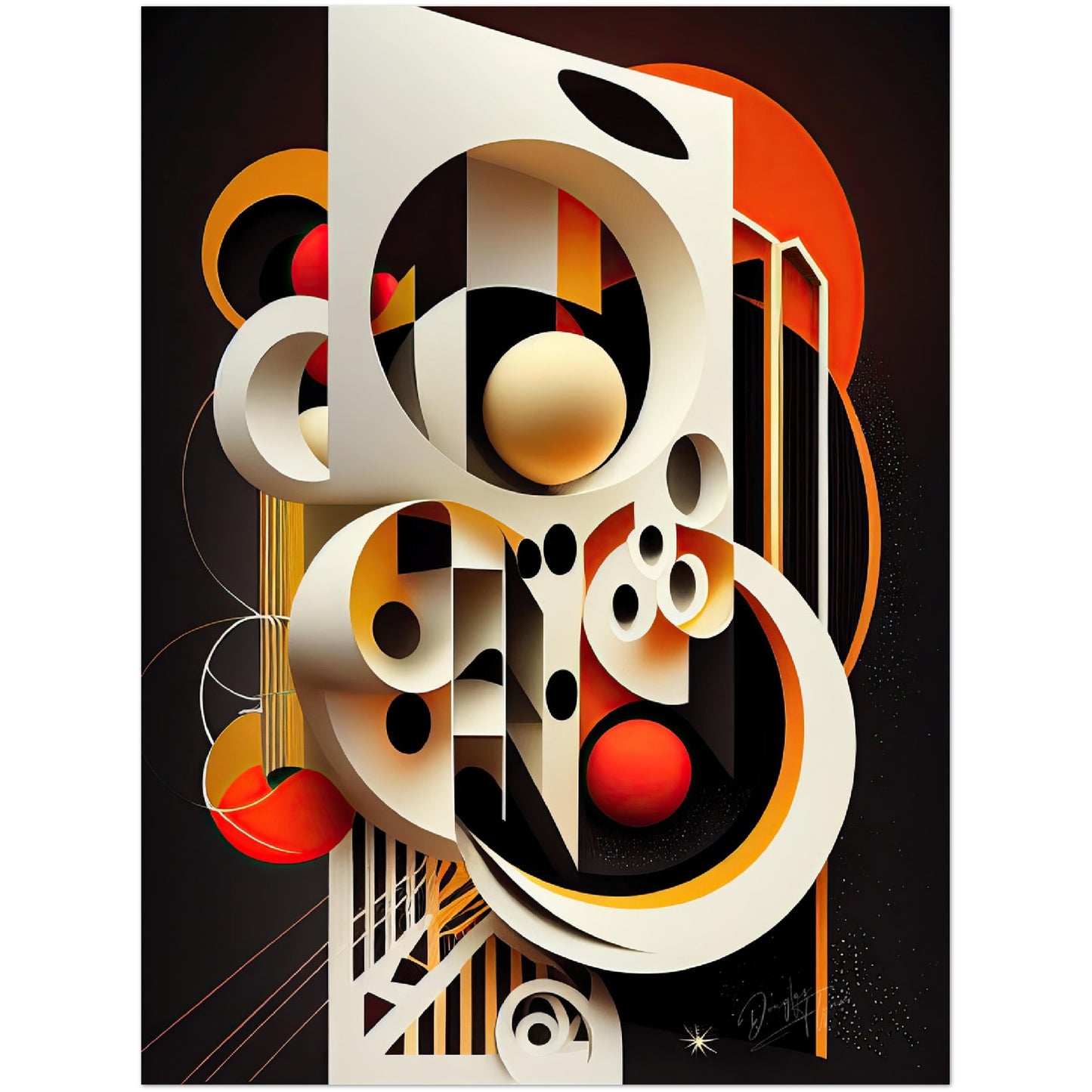 »Lively Linearity« retro poster