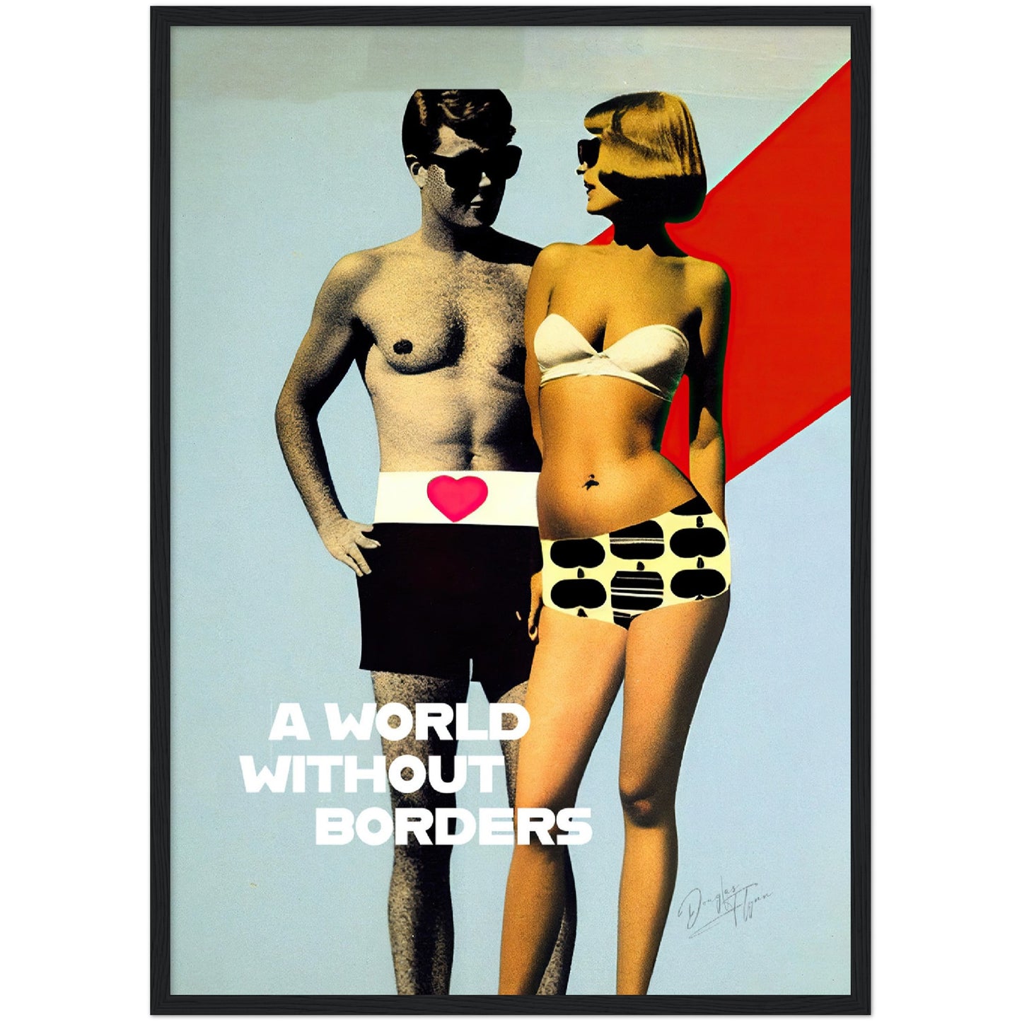 »A World Without Borders«retro poster