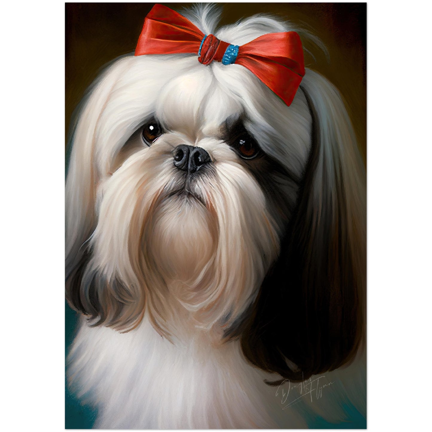 »Shih Tzu med rosett«