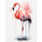 »Vibrant Flamingo Dreams« retro poster