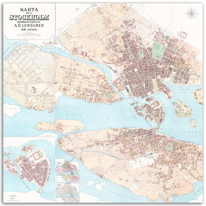 Stockholm 1885, historisk stockholmskarta