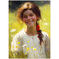 »Isabella With Flowers In Her Hair« retro poster