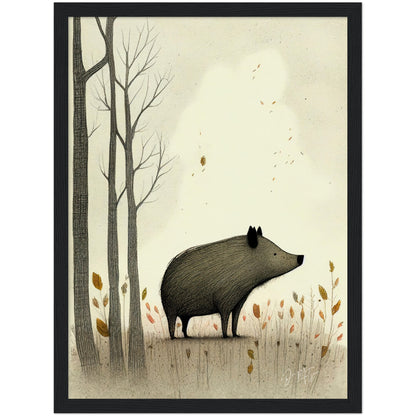»Wild Boar Grunt And Ruminate« retro poster