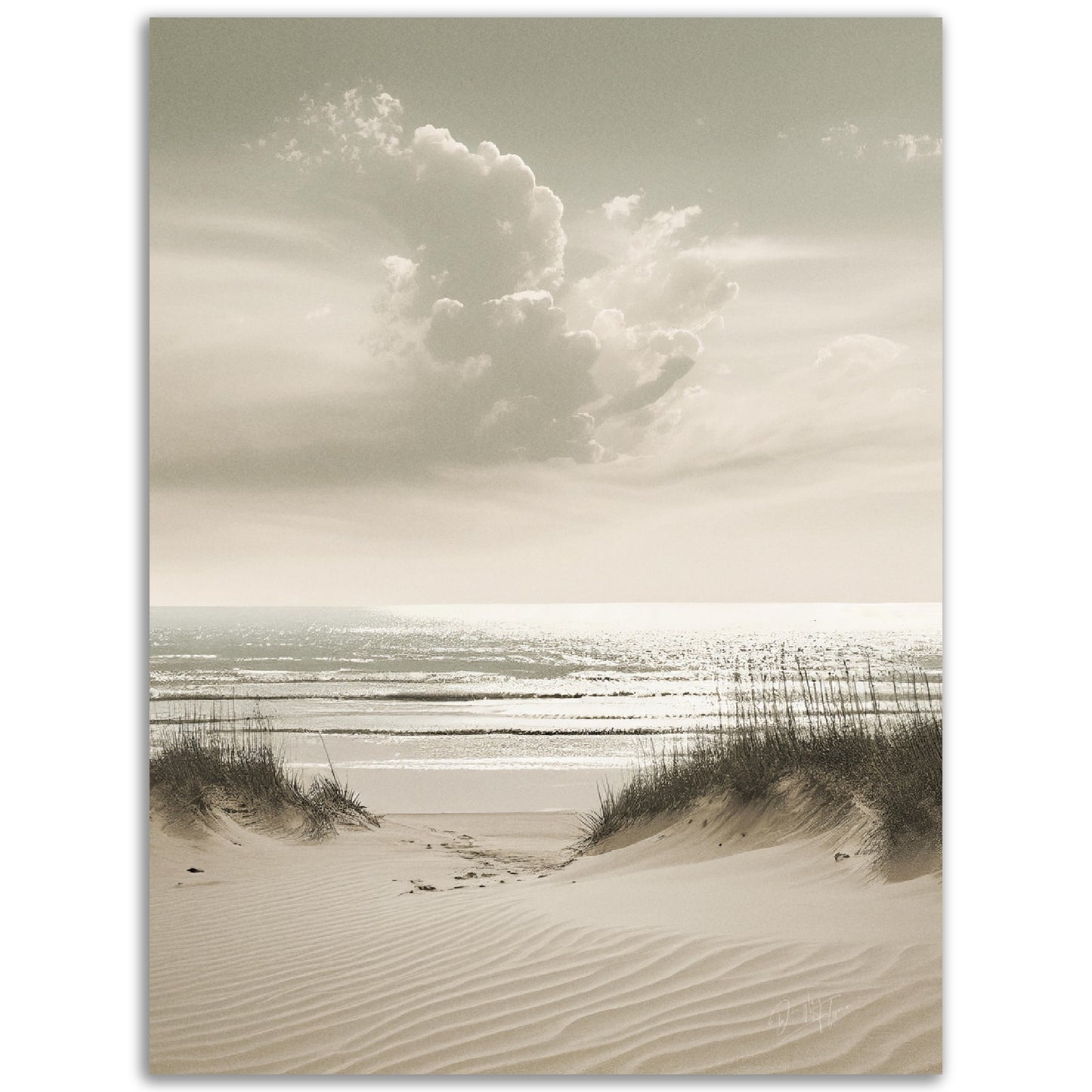 »Sand and Sea« designposter