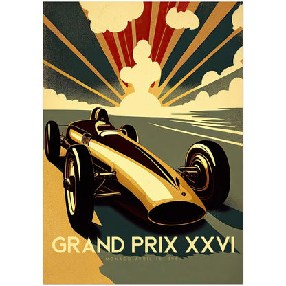 »Journey Through Racing History« retro poster