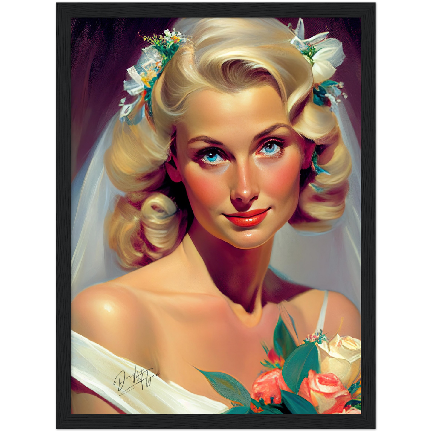 »Elegant Wedding Glamour« retro poster