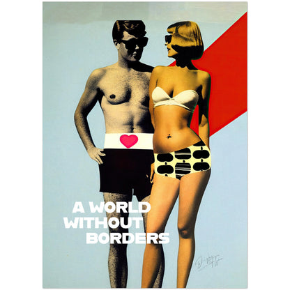 »A World Without Borders«retro poster