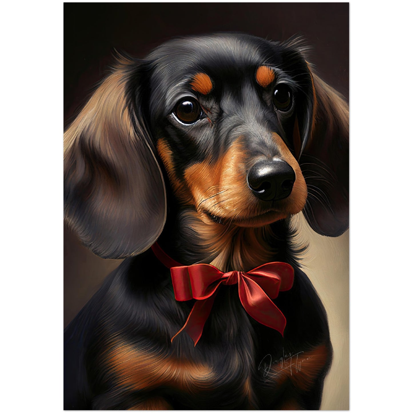 »Dachshund med rosett«