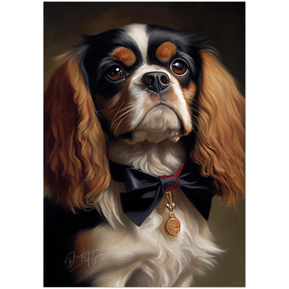 »Cavalier King Charles Spaniel med rosett«