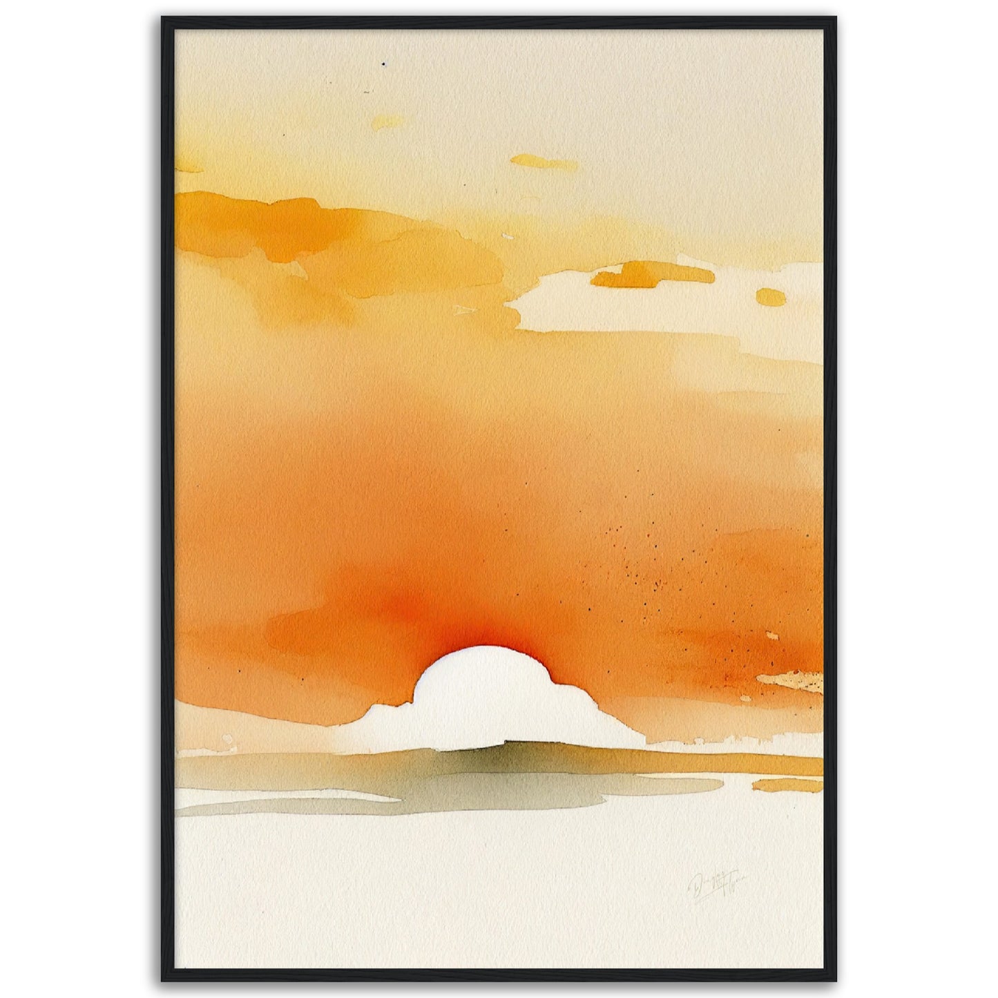 »Sunset Aquarel« retro poster