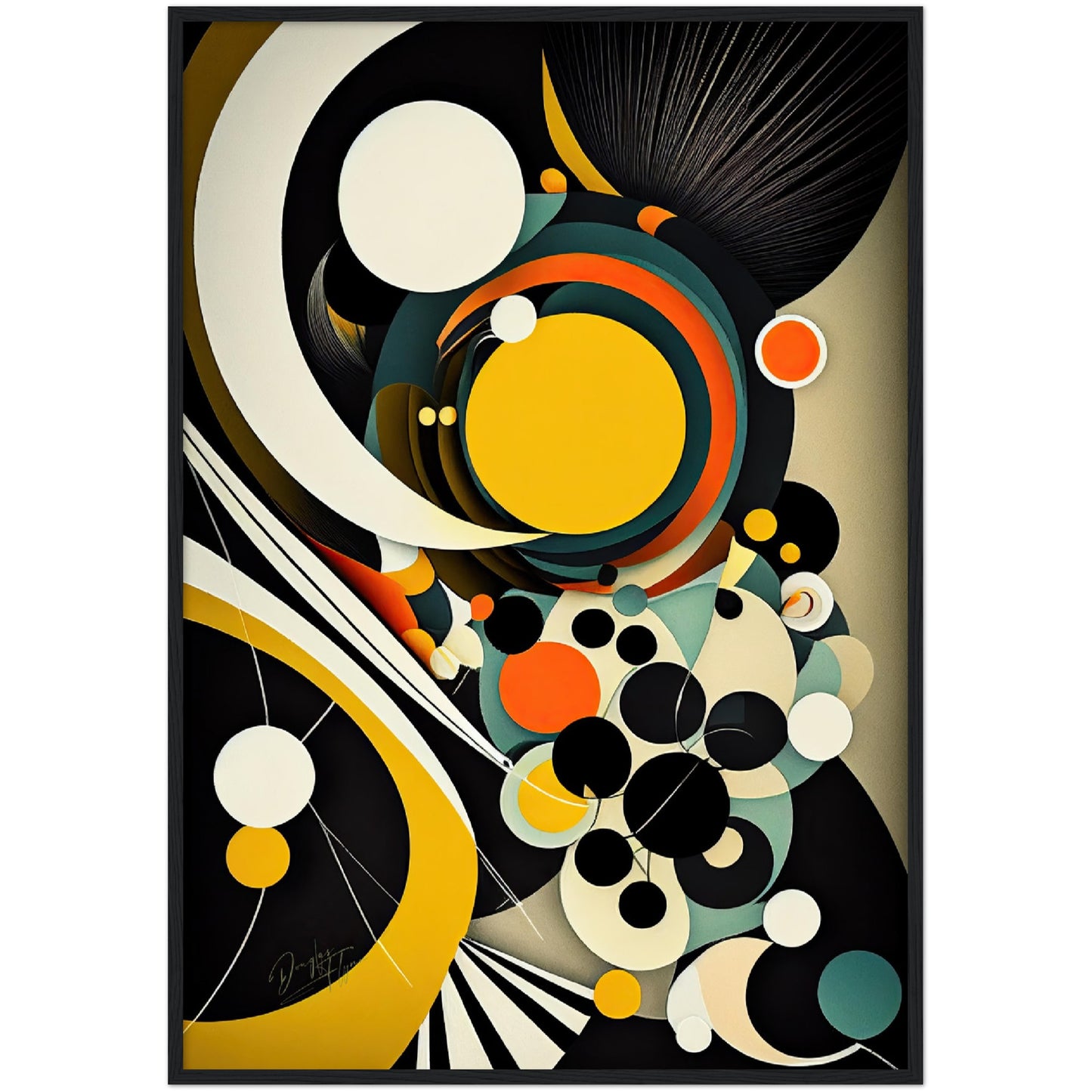 "Vibrant Chaos of Color and Form retro poster