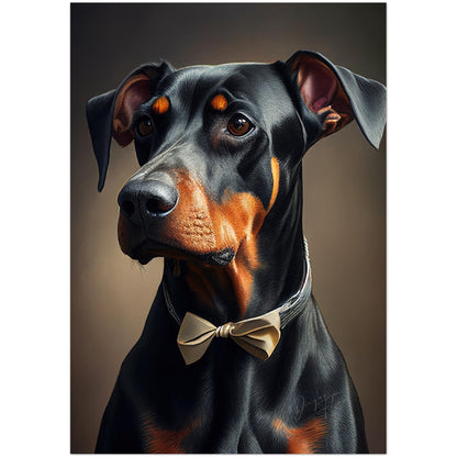»Doberman Pinscher med rosett«