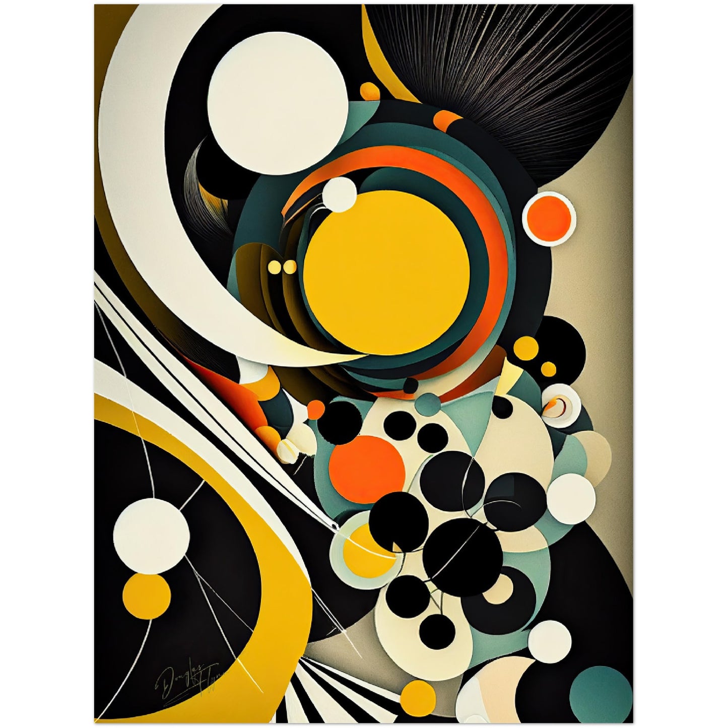 "Vibrant Chaos of Color and Form retro poster