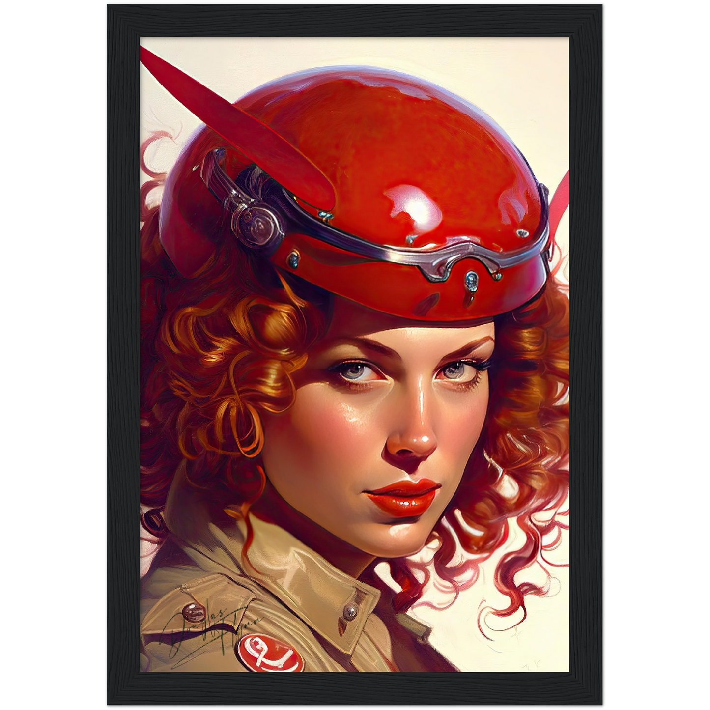 »You got permission to land« retro poster