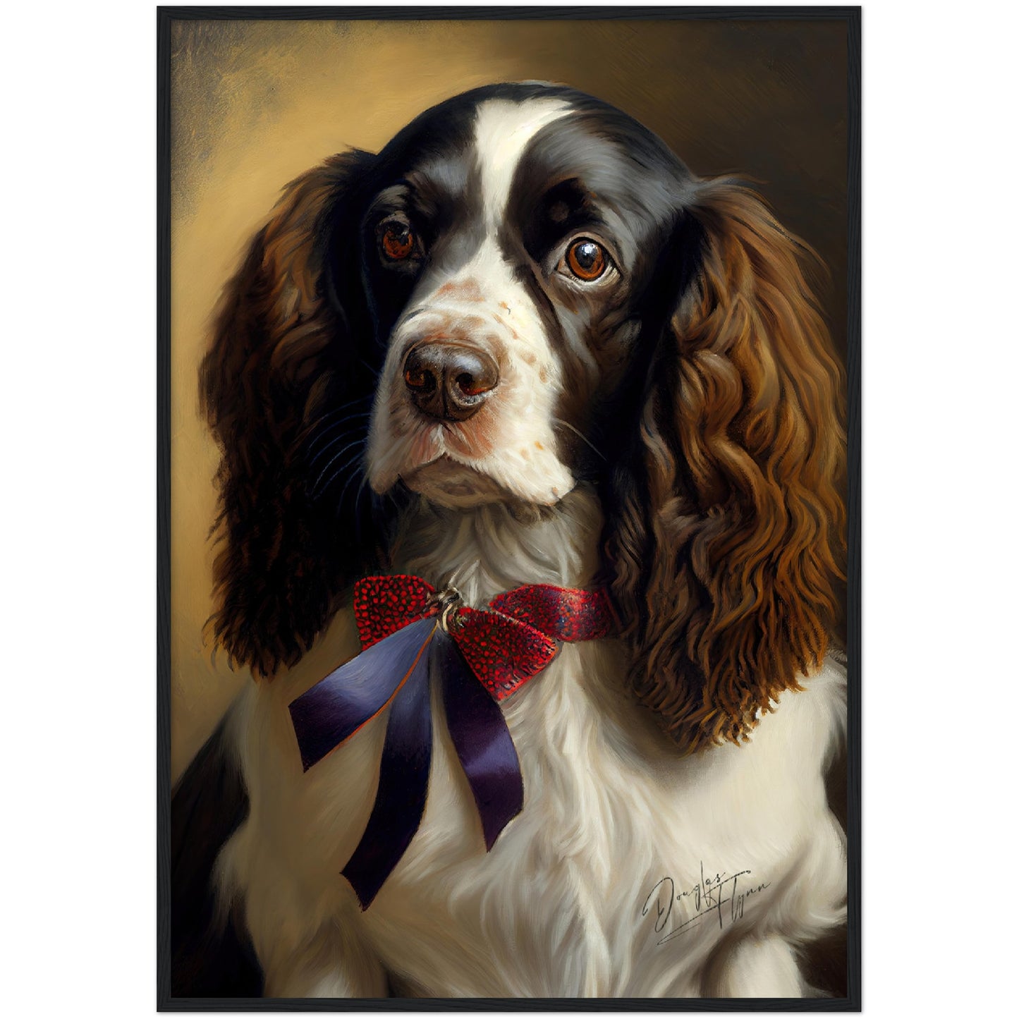 »English Springer Spaniel med rosett«