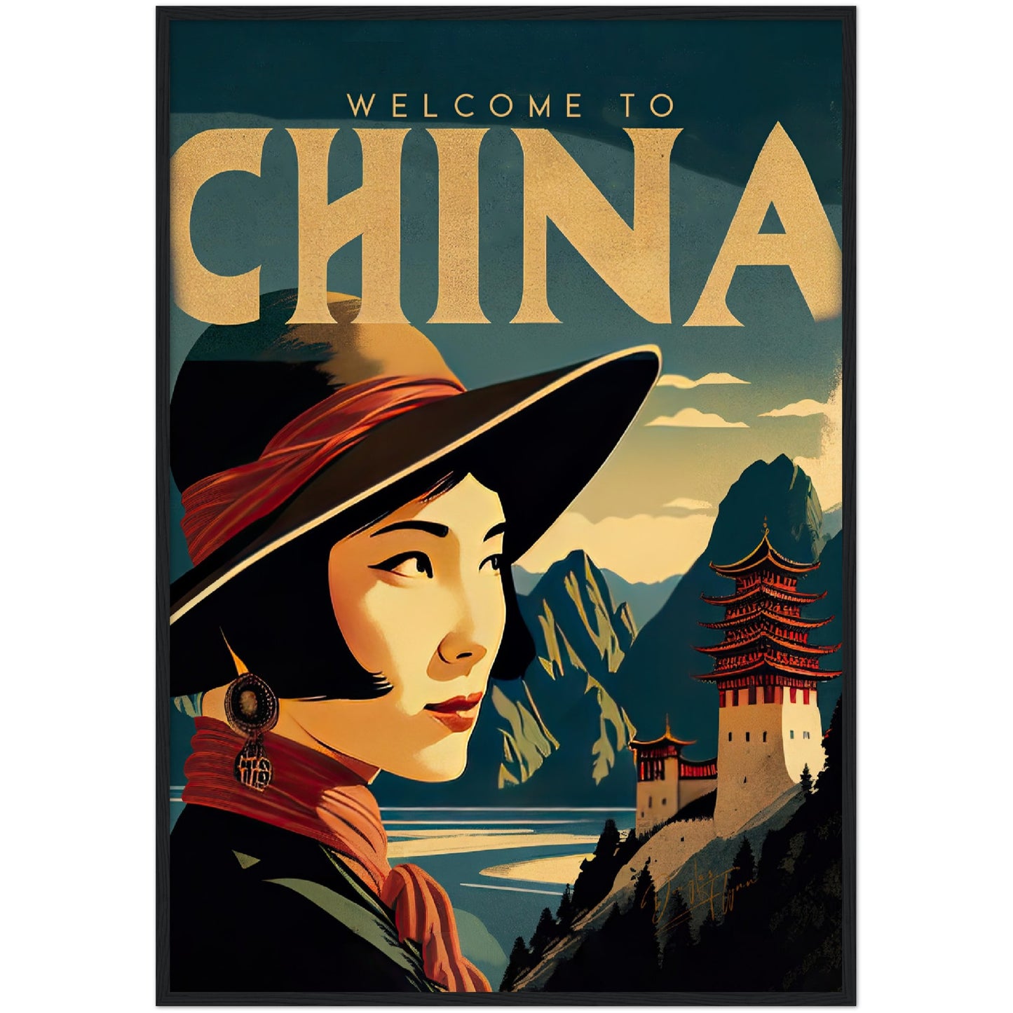 »China, travel poster no 3« retro poster