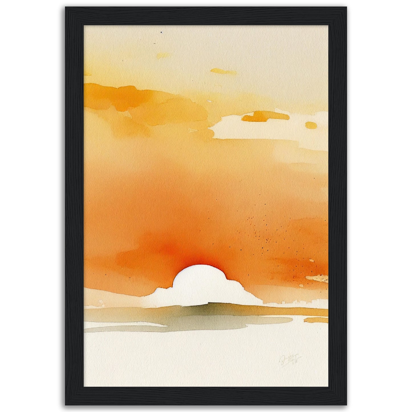 »Sunset Aquarel« retro poster