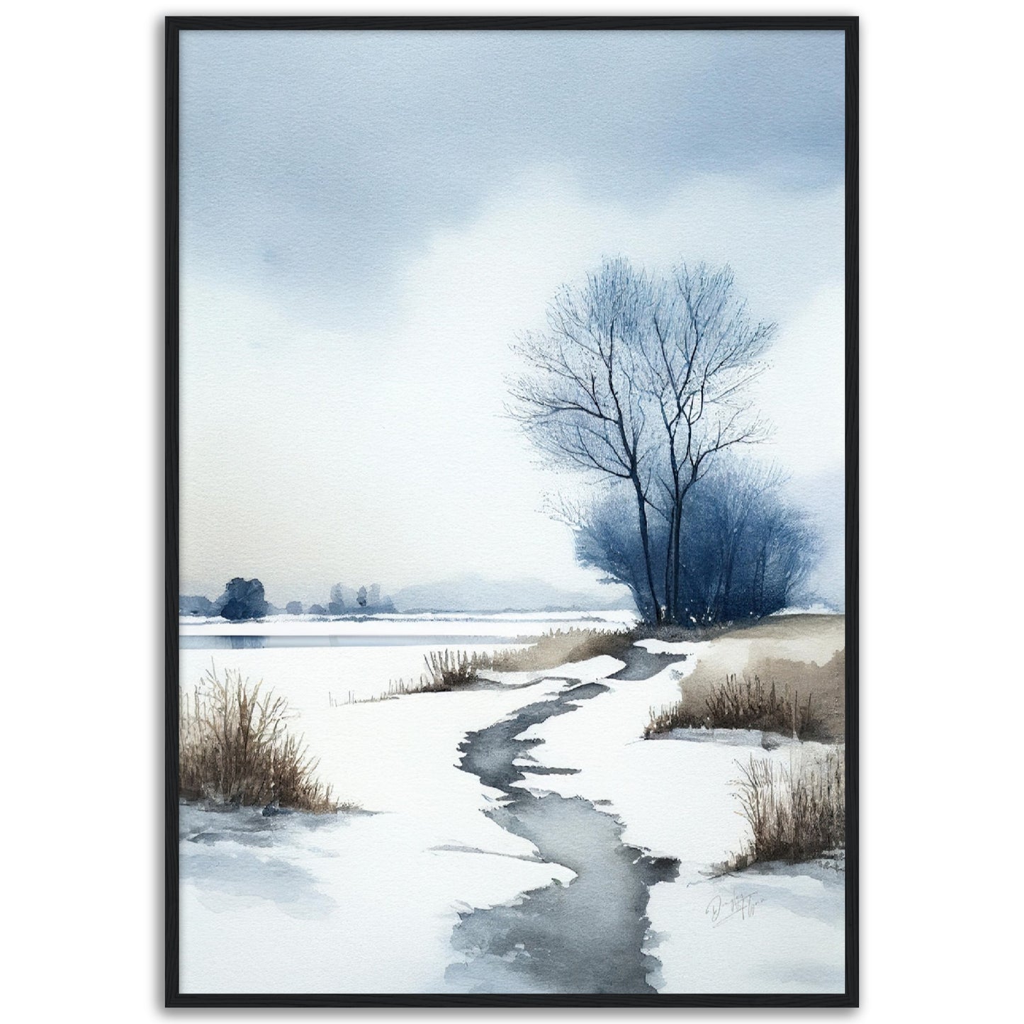 »Winter blues« retro poster