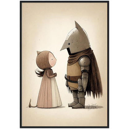 »Sullen Squire And The Princess« retro poster