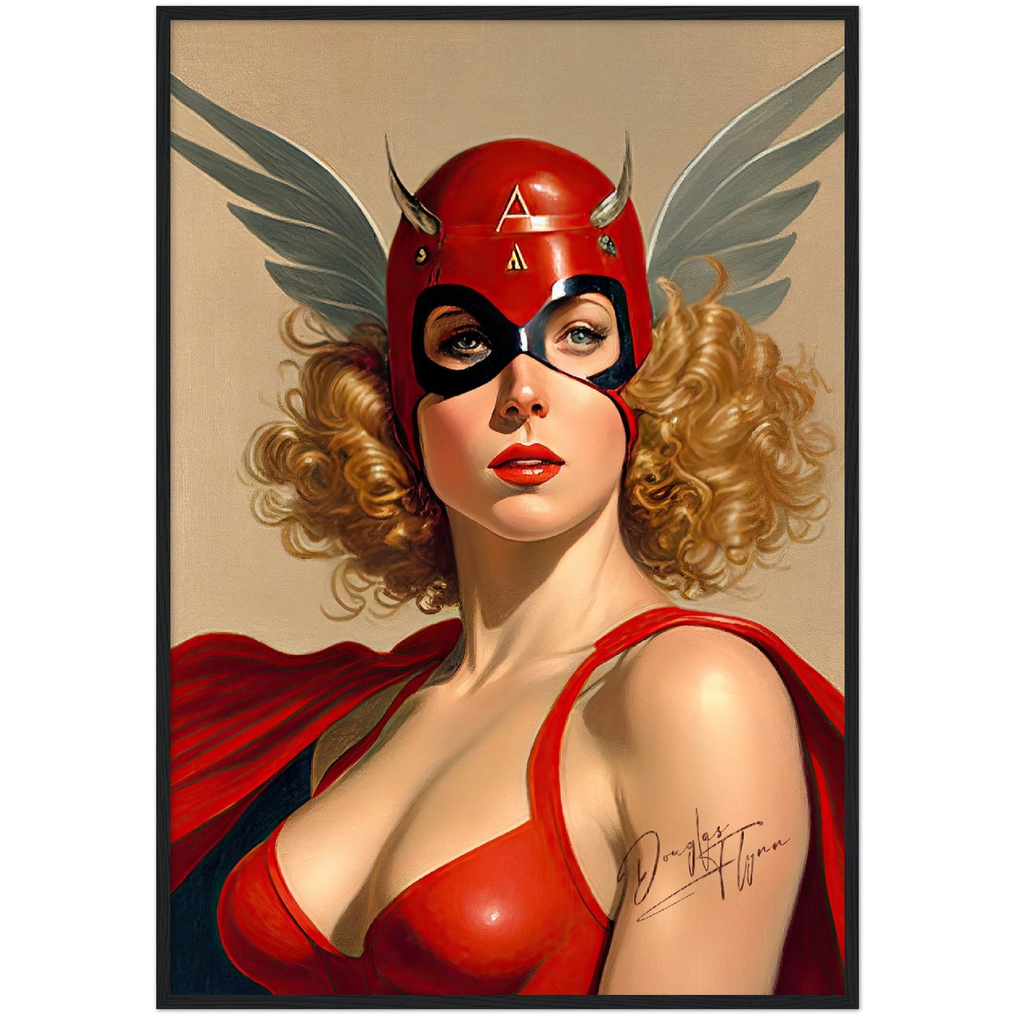 »The Scarlet Skyfighter« retro poster