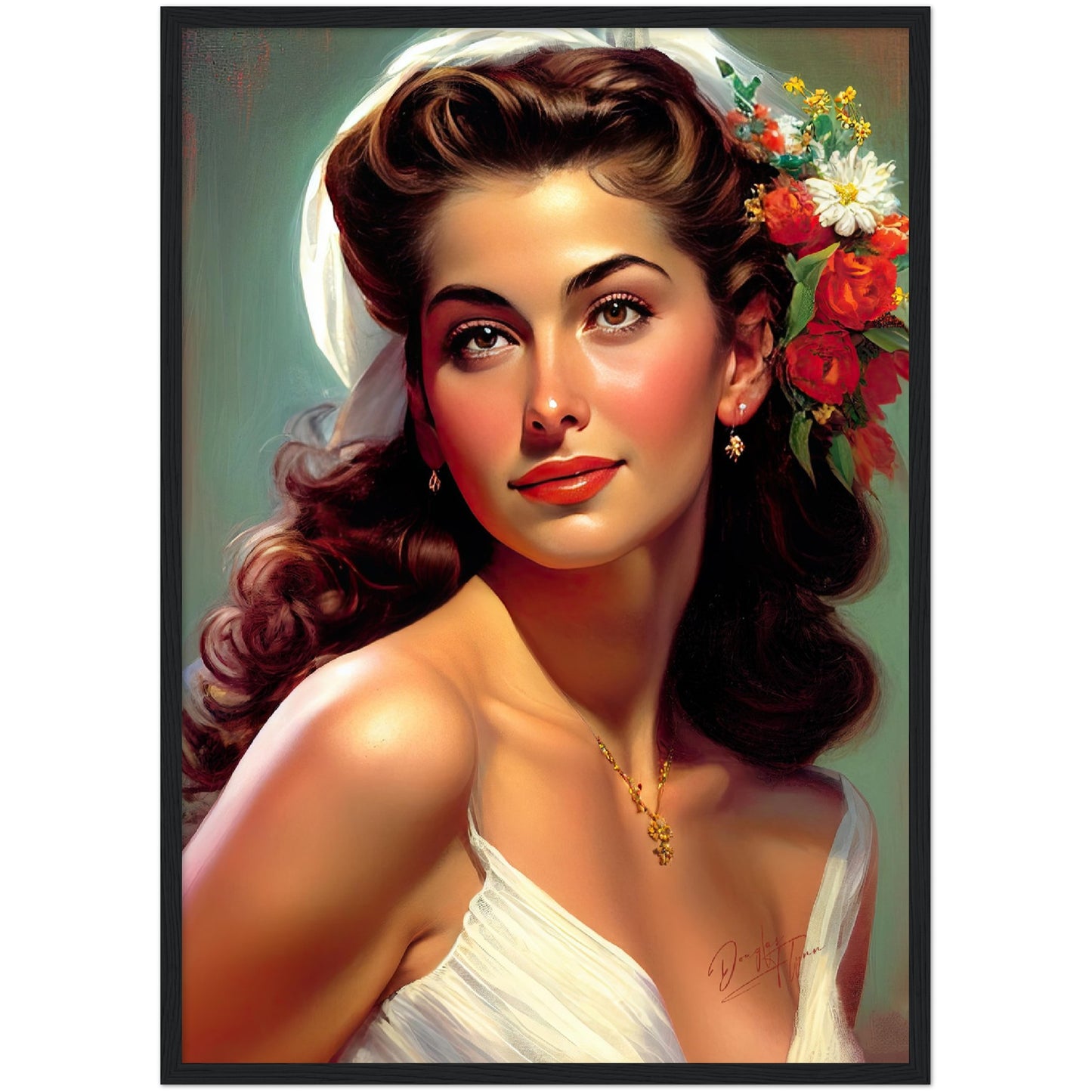 »White Wedding Memories« retro poster