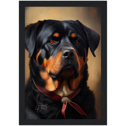 »Rottweiler med rosett«